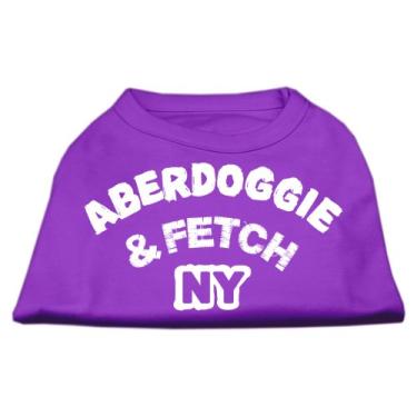 Imagem de Mirage Pet Products Camisetas Aberdoggie New York com estampa de tela de 50 cm, 3GG, roxo