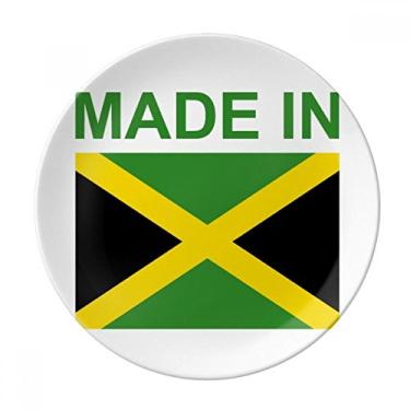 Imagem de Feito na Jamaica Country Love Plate Decorativa Porcelana Salver Prato de Jantar