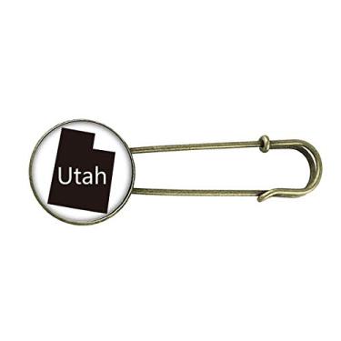 Imagem de Utah – Broche de metal retrô com mapa dos Estados Unidos da América