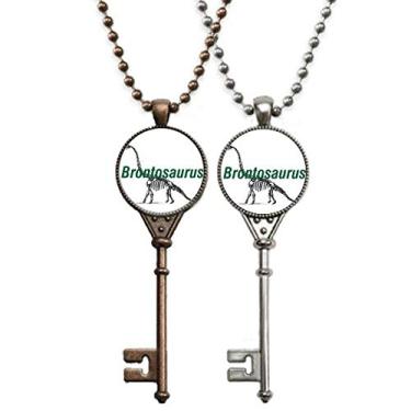 Imagem de OFFbb-USA Colar com pingente de chaveiro de esqueleto Thunderdragon da Somatotipo, joia para decoração de casal