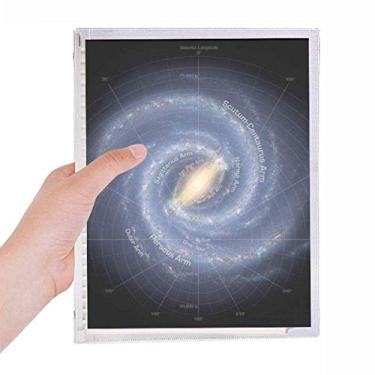 Imagem de Caderno Planeta Estrelas, Galáxia, Ano-Claro, Diário de Folhas Soltas Recarregável