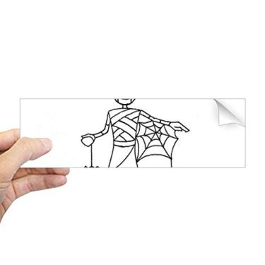 Imagem de DIYthinker Adesivo de para-choque retangular Hórus Egypt Mummy Halloween Halloween SpiderDevil