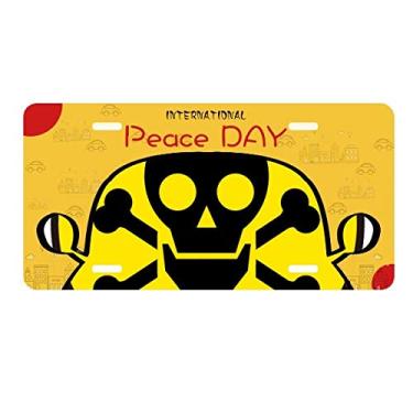 Imagem de DIYthinker Danger Chemical Toxic Skull Symbol Placa de carro Decoração Dia da Paz