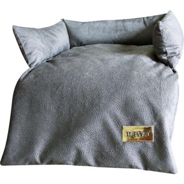 Imagem de Manta Luppet com Encosto para Sofá - Cinza