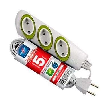 Imagem de Extensão 3 Tomadas 2P 10A/250V~ 5m GL No Shock 45 - Daneva