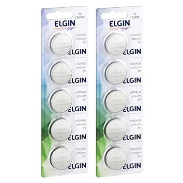 Imagem de 10 Baterias Pilhas Elgin CR2450 2 Cartelas C/ 5 Unidades