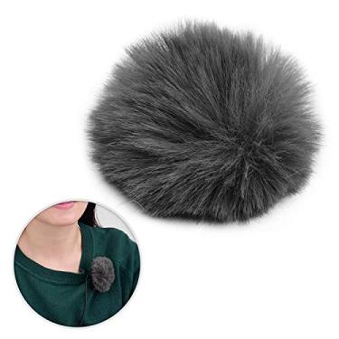 Imagem de Domary Microfone de lapela com grampo para pára-brisa felpudo do pára-brisa microfone amortecedor compatível com M1 e outros microfones de lapela