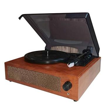 Imagem de Chusui Gravador de Vinil portátil com Gramofone Fonógrafo de Mesa Giratória Clássico Vintage com Alto-falantes Estéreo