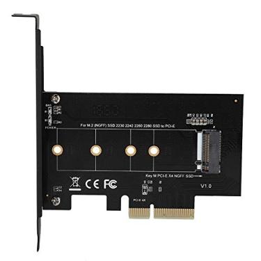 Imagem de Conversor de Conector de Placa de Expansão M.2 para PCI-E3.0 X4 - Transmissão de Alta Velocidade, Recurso de Hot-swapping, Defletor de Metal Incluído, Suporta M.2 NVMe SSD