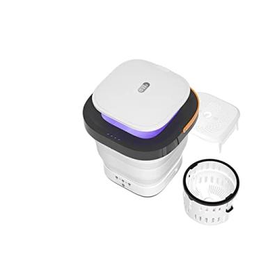 Imagem de Poderosa máquina de lavar portátil pequena máquina de lavar portátil dobrável para roupas meias roupa interior mini máquina de lavar de limpeza pequena máquina de lavar (cor: esbranquiçado)