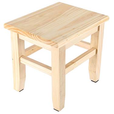 Imagem de Banco quadrado para decoração de casa de baixa altura, durável e prático, para sala de estar, quarto, banheiro, lavanderia