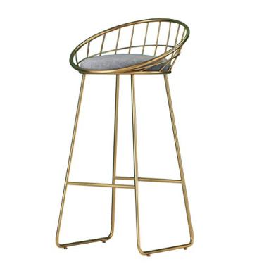 Imagem de Cadeiras de jantar banquetas de bar banquinho alto de cozinha banqueta de bar de pub cadeira de jantar em casa com apoio para os pés cadeira de balcão de restaurante, cinza tudo está bem