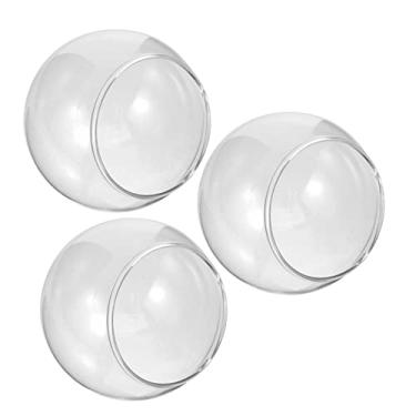 Imagem de Abaodam 3 Pçs Tampa De Vidro Redonda Sombra De Lâmpada Redonda Bolos De Lanche Vasos Tr...