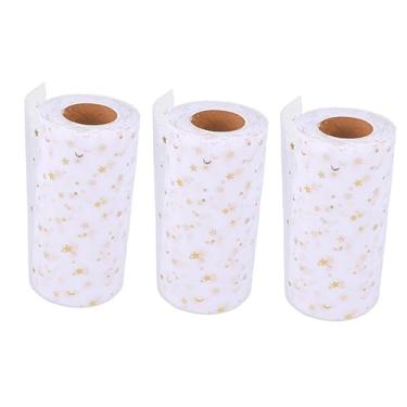 Imagem de ABOOFAN 3 Peças Para Natal Tule Malha Glitter Lantejoulas Embrulho Saia De Mesa Arco Fita Lantejoulas Presentes Stuffers Festa Branco Costura Gaze Carretel Centro Largo Fitas Tecido