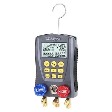 Imagem de CASSONRM Medidor de pressão Refrigeração Digital Vacuum Pressure Manifold Tester Meter HVAC Temperature Tester Digital Manifold Gauge Meter Medidor HVAC Vacuum Pressure