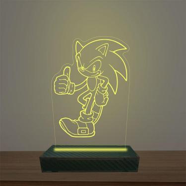 Imagem de Luminária Led 3d Sonic Abajur Luxo