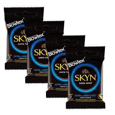 Imagem de Kit 4 Pacotes Preservativo Skyn Extra Lubrificado C/ 3 Unidades Cada