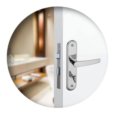 Imagem de Fechadura Para Porta Banheiro Espelho Concept 402 Cromada Pado 40mm