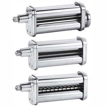 Imagem de Pasta Maker Attachment em 1 Pasta Roller Parts Macarrão Press Machine Compatível com KitchenAid Stand Mixers para pasta de macarrão espaguete Fettuccini