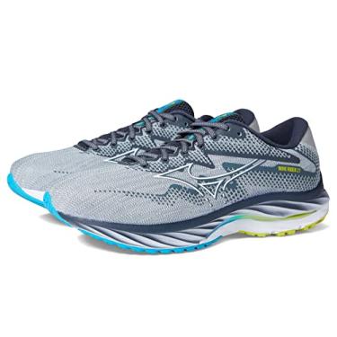 Imagem de Mizuno Tênis de corrida masculino Wave Rider 27, Pérola azul-branco, 38