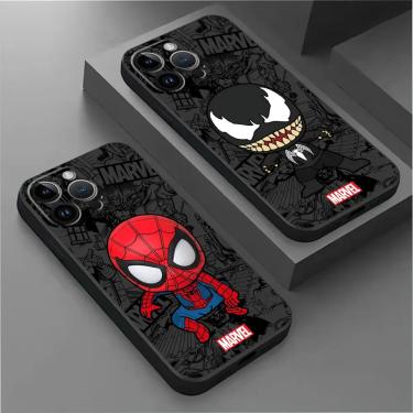 Imagem de Capa de silicone para Apple iPhone  Homem Aranha e Venom Case  iPhone 7  6 S  SE  8 Plus  XR  13  12