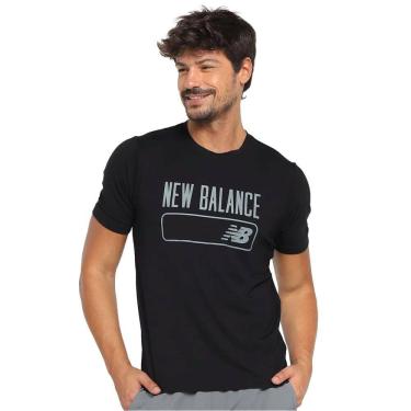 Imagem de Camiseta Masculina New Balance Tenacity Print Preto