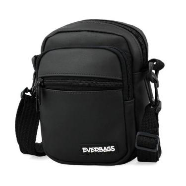 Imagem de Pochete Shoulder Bag Bolso Everbags Black Emborrachada