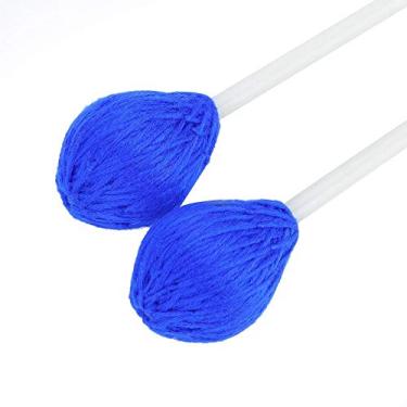 Imagem de Maletes de fio de fibra de vidro da Tbest Yarn Mallets de bordo de malha macia Teclado de cabeça de marimba com alças de fibra de vidro para iniciantes 1 par