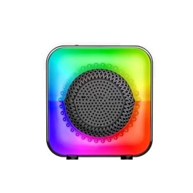 Imagem de Caixa de Som Pequena Portátil Bluetooth com LED Cores Som de Qualidade Com Grave