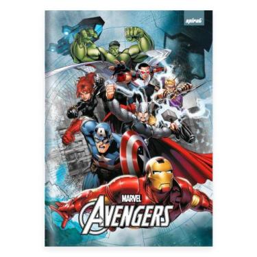 Imagem de Caderno Universitário Capa Dura Costurado 80 Folhas Avengers - Spiral