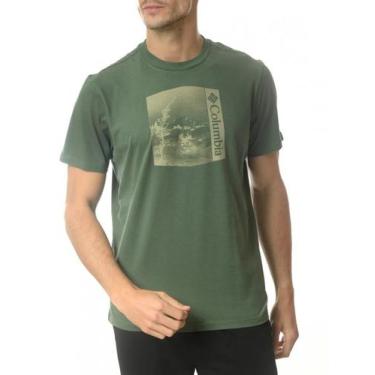 Imagem de Camiseta Columbia Hood Life - Masculino - Verde Escuro