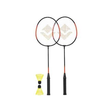 Imagem de Kit Badminton Vollo Completo com 2 Raquetes e 2 Petecas