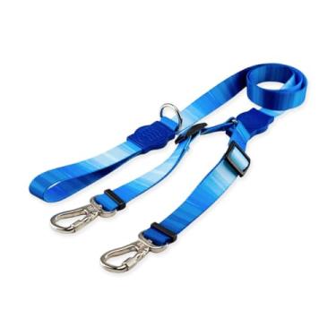 Imagem de Dog Trip Brasil Coleira Guia Dupla Para Cães Cachorro Adestramento Passeio Tamanho Porte Grande Médio Pequeno (P, Maldives)