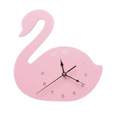 Imagem de VINTORKY 1 Unidade relógio de madeira decoração de parede decoração de infantil kidswatch decoração parede relógios relógio de parede decorativo relógio silencioso Mudo decorar rosa