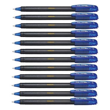 Imagem de Kit 12 Canetas PENTEL Gel Energel Makkuro 0.7mm Ponta Fina