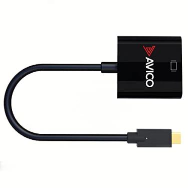 Imagem de Avico Adaptador USB C para VGA – 1080P @ 60hz – macho para fêmea – para monitores, TVs, PCs, MacBooks, projetores – compatível com Thunderbolt