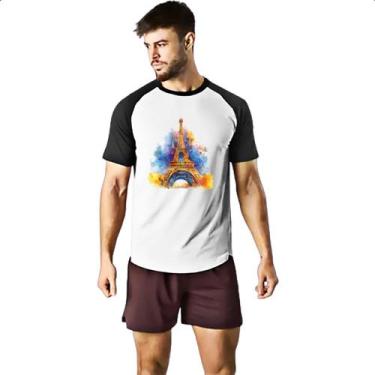 Imagem de Camiseta Raglan Torre Eiffel Watercolor - Alearts