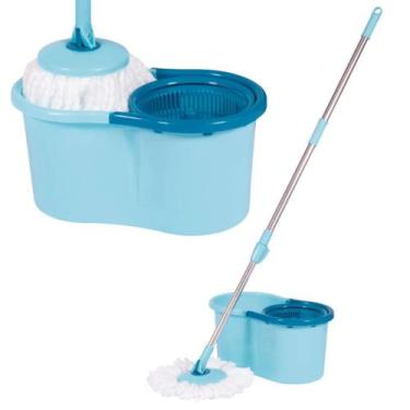 Imagem de Esfregao Mop Azul 13 Litros Limpeza Pratica Com Balde Marca Mor