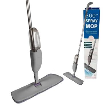 Imagem de Mop Spray Esfregão Chão Rodo Magico Limpeza Com Reservatório Cor:Branco