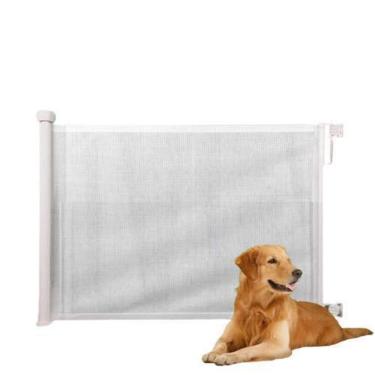 Imagem de Portao Retrátil Bebê Cão Escada Proteção Ajustável Até 1,5M