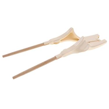 Imagem de Ajudante de pauzinhos para idosos | Talheres de reabilitação para deficientes, design, material de madeira e silicone, utensílios de mesa para idosos