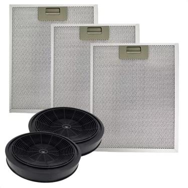 Imagem de 3 Filtro Aluminio +2 Carvão Depurador Electrolux De80B De80X