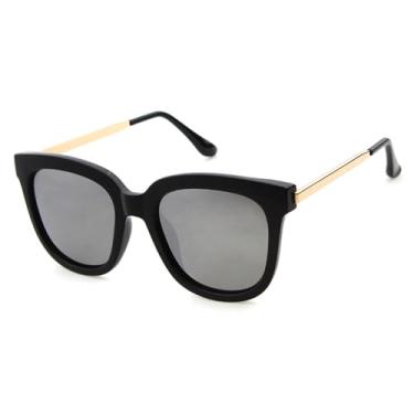 Imagem de JRLLFD Olho de gato polarizado óculos de sol feminino senhoras vintage redondo pesca tons feminino uv400, c1, um tamanho