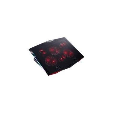 Imagem de Suporte Gamer para Notebook KBM! GAMING BG500, até 21", 6 Fans, RGB, Preto e Vermelho - KGBG500PT