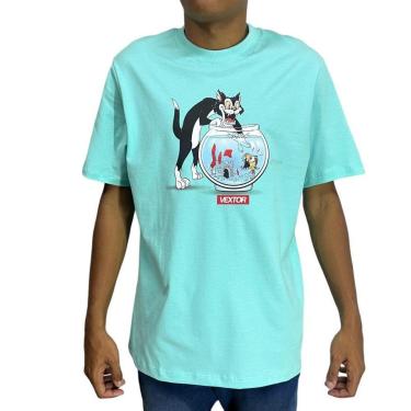 Imagem de Camiseta Vextor Oversized Hungry Cat- Verte Mar-Masculino