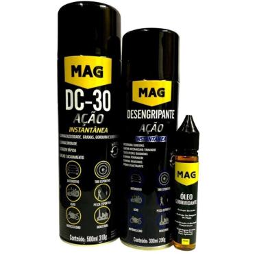 Imagem de Kit Limpeza DC-30 + Desengripante E Óleo Lubrificante - Mag