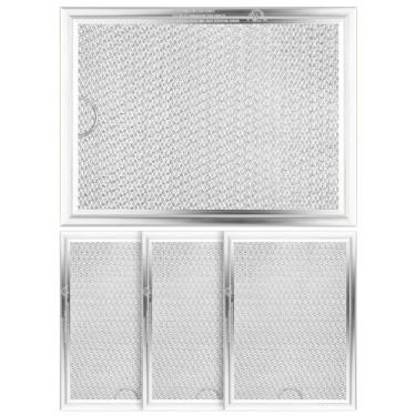 Imagem de LUBIYACK Substituição de filtro de graxa para micro-ondas 4 peças para Frigidaire 5303319568, substituição do filtro de graxa de 20 cm x 15 cm