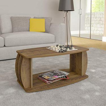 Imagem de Mesa de Centro com detalhes laterais 100% MDF CARIBE cor Pinho - Artely
