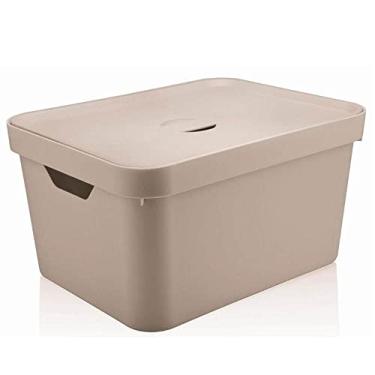 Imagem de Caixa Organizadora Cube G com Tampa, Ou, Bege