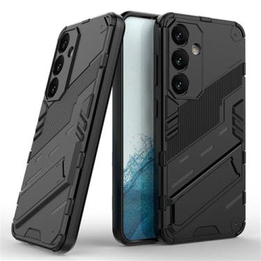 Imagem de Capa para samsung galaxy s21 s22 s23 s24 plus ultra fe à prova de choque híbrido dupla camada kickstand capa a05 a05s a15 a25 a35 a55, preto, para a05
